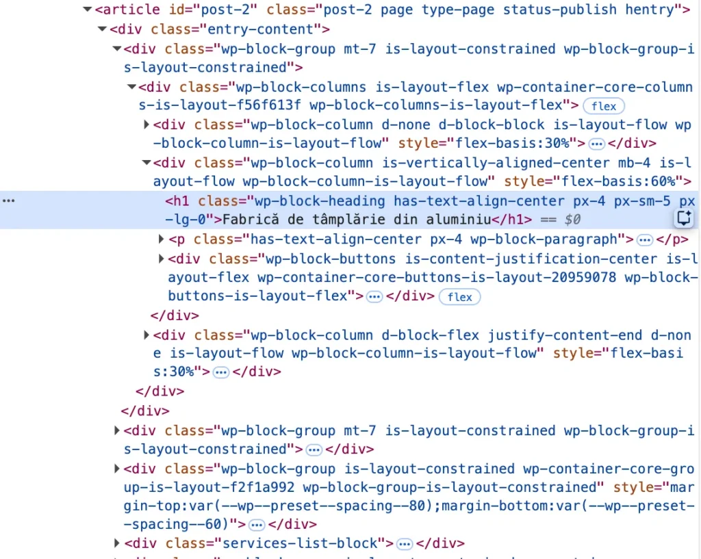 Raport de audit tehnic SEO, GEO și AEO cu analiză de cod sursă și diagnoză Google Search Console realizat de Mădălin Feher.