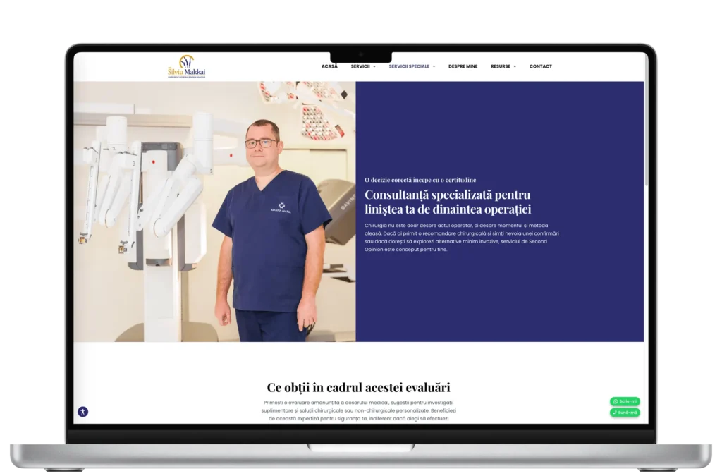 Dezvoltare platforma medicală branding - DrSilviuMakkai.ro - madalinfeher.ro