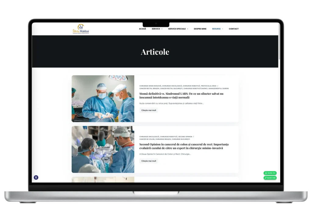 Dezvoltare platforma medicală branding - DrSilviuMakkai.ro - madalinfeher.ro
