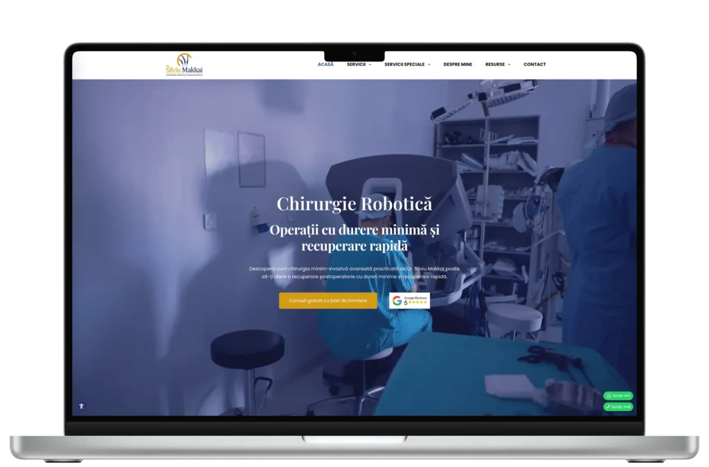 Dezvoltare platforma medicală branding - DrSilviuMakkai.ro - madalinfeher.ro