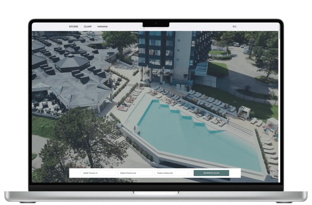 Mockup cu platforma lant hotelier tip multisite, realizat de madalinfeher.ro