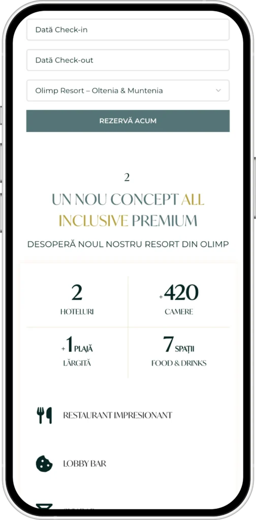 Mockup cu platforma lant hotelier tip multisite, realizat de madalinfeher.ro