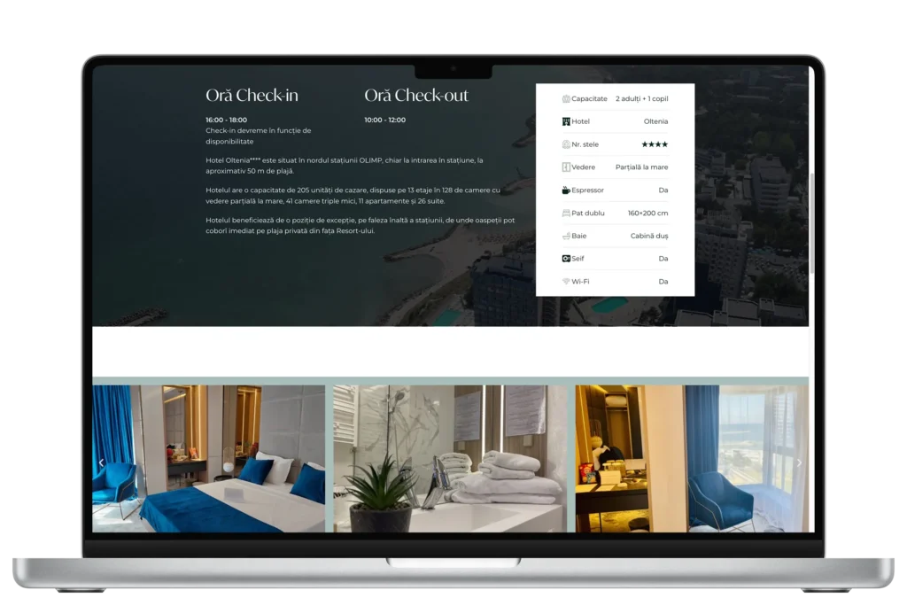 Mockup cu platforma lant hotelier tip multisite, realizat de madalinfeher.ro