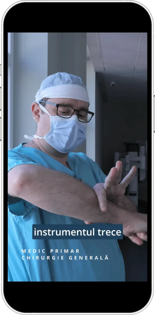 Captură de ecran dintr-un material video realizat de Mădălin Feher (madalinfeher.ro) B2B - videografie medicală - Medic Chirurg Primar Dr. Silviu Makkai